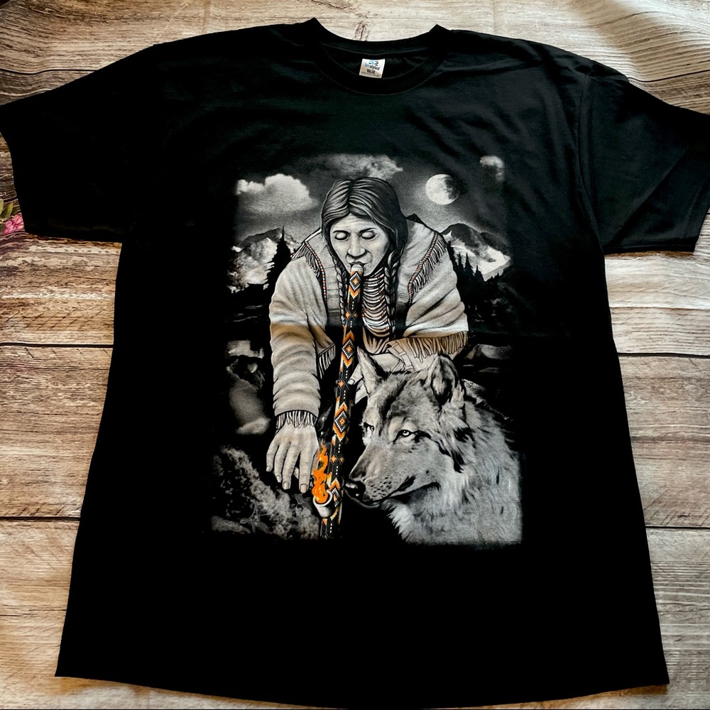 Black and White pop Of Orange T-Shirt